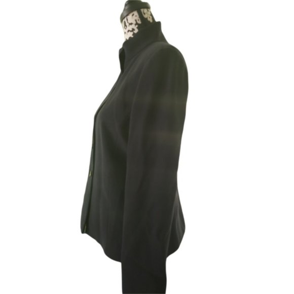 ARMANI COLLEZIONI Women's Navy Blue Textured Blazer Jacket Size 8 Made In Italy - Picture 5 of 12